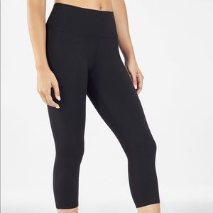 Fabletics High-Waisted PowerHold® Capri, Black